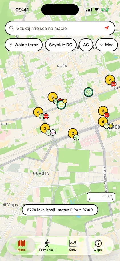 Mapa na żywo