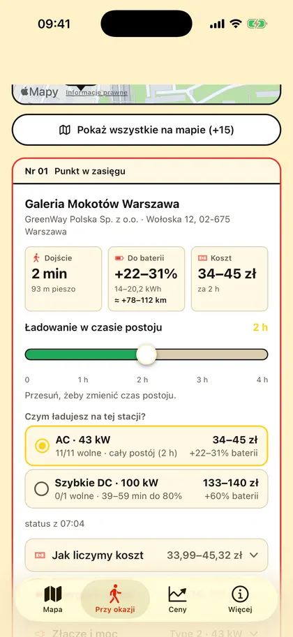 Przesuń. Zobacz koszt.